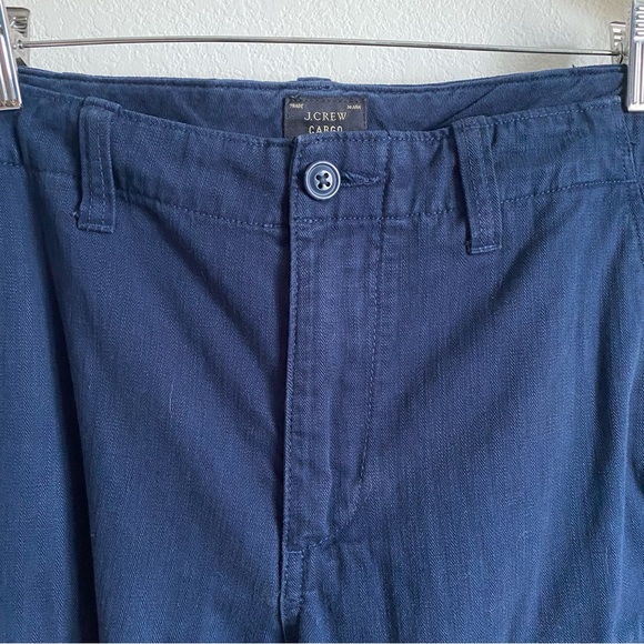 J.CREW Cargo Pants Men's Navy Blue Work Utility Tapered Leg Trousers Sz 32 / 34 - Picture 9 of 12